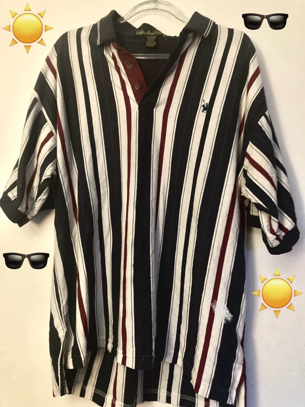 Vintage Striped Polo Shirt - knights of the round table